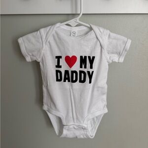 White 'I Love My Daddy' Baby Onesie- 6 months
